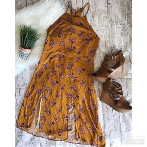 Beautiful floral dress with lace up racerback